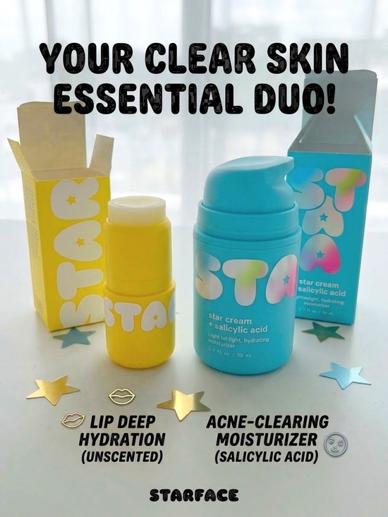 Starface Other - Starface Duo-Star Cream Moisturizer & Lip Balm Hydration Duo, NWT